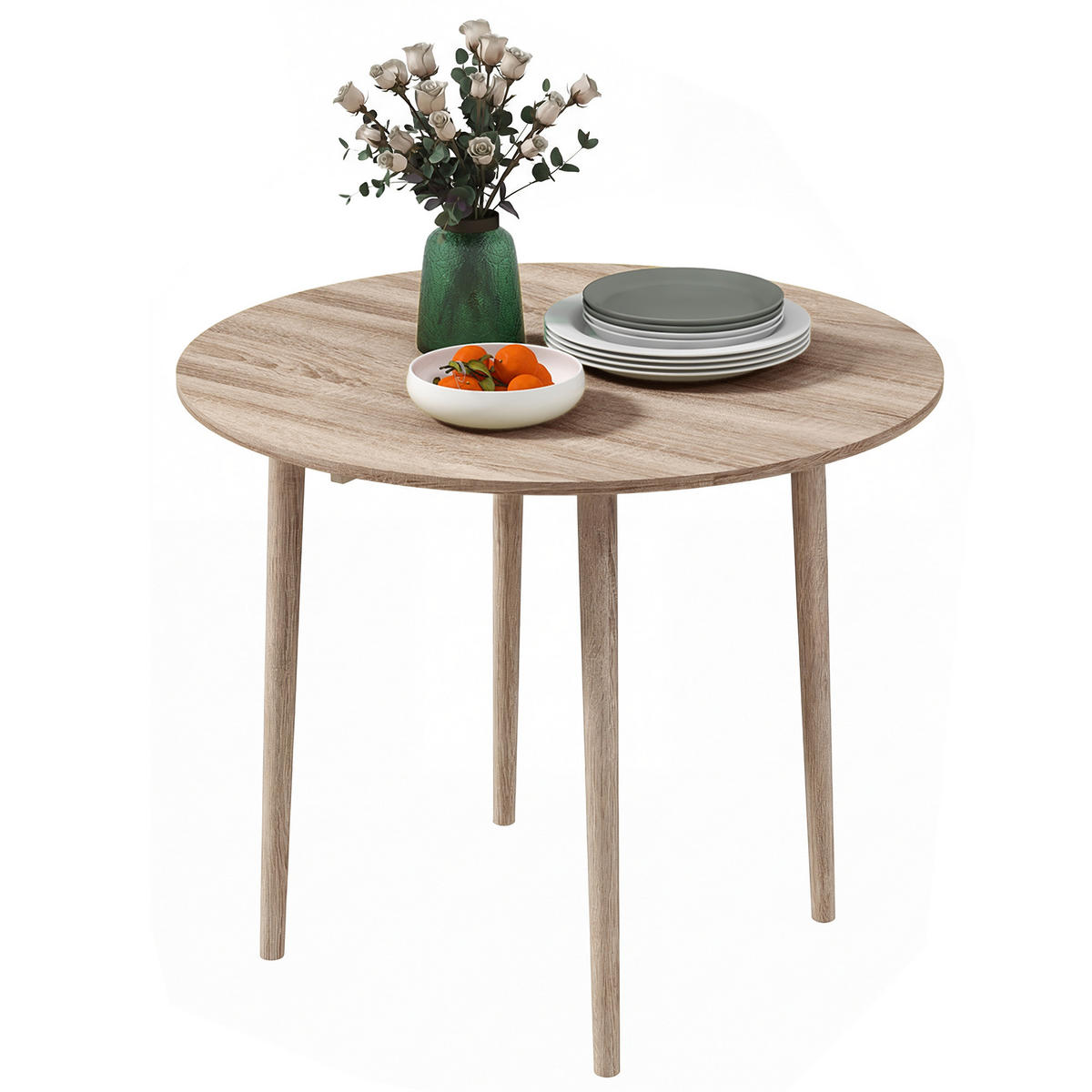 ESSTISCH Naturholz 1 Stück - Beige, Kunststoff (89/89/73.5cm) - GiPP