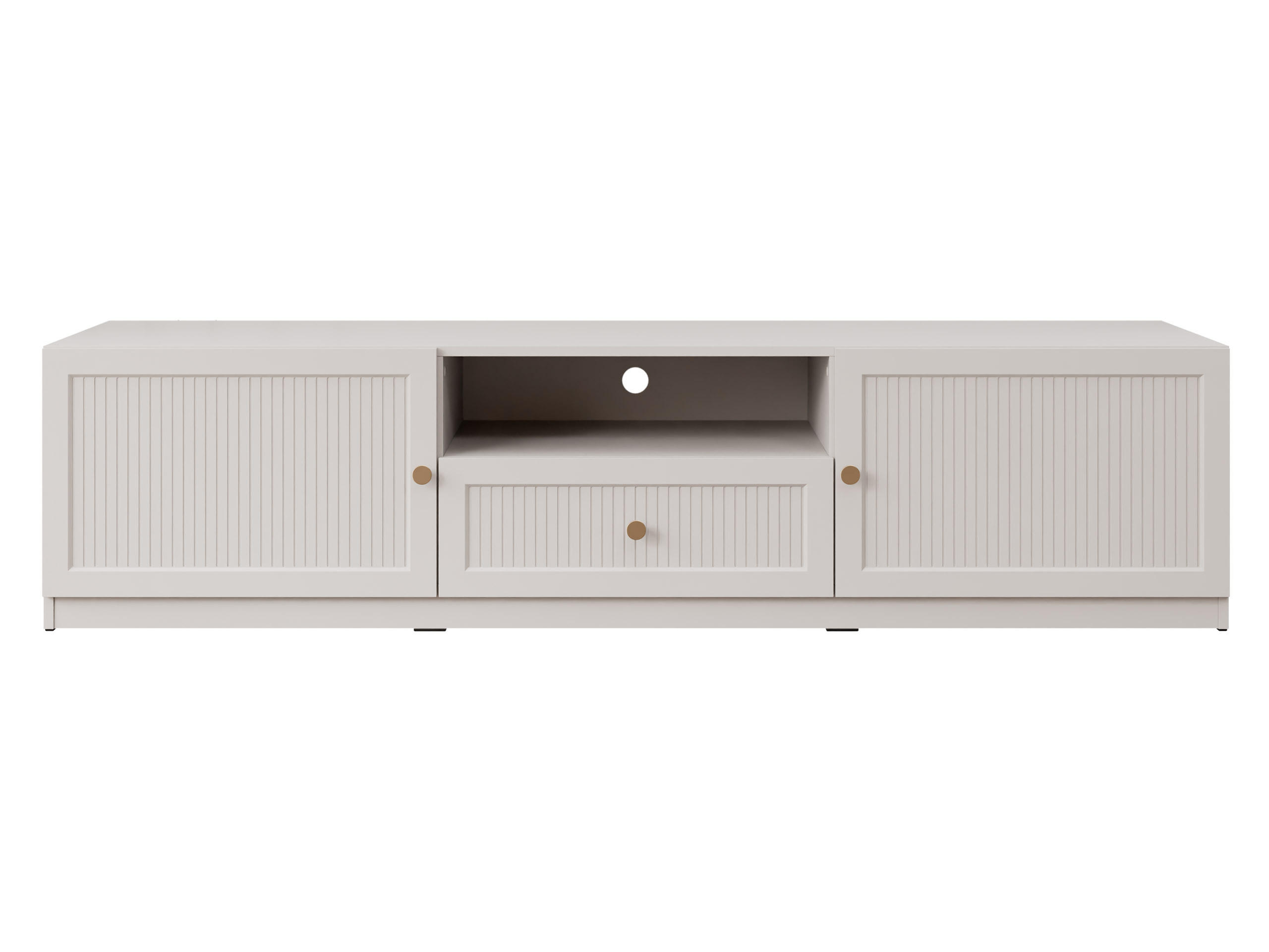 TV-ELEMENT Ferena 2D1SZ - Kaschmir/Goldfarben, Holzwerkstoff/Kunststoff (180/44/49cm) - MIRJAN24