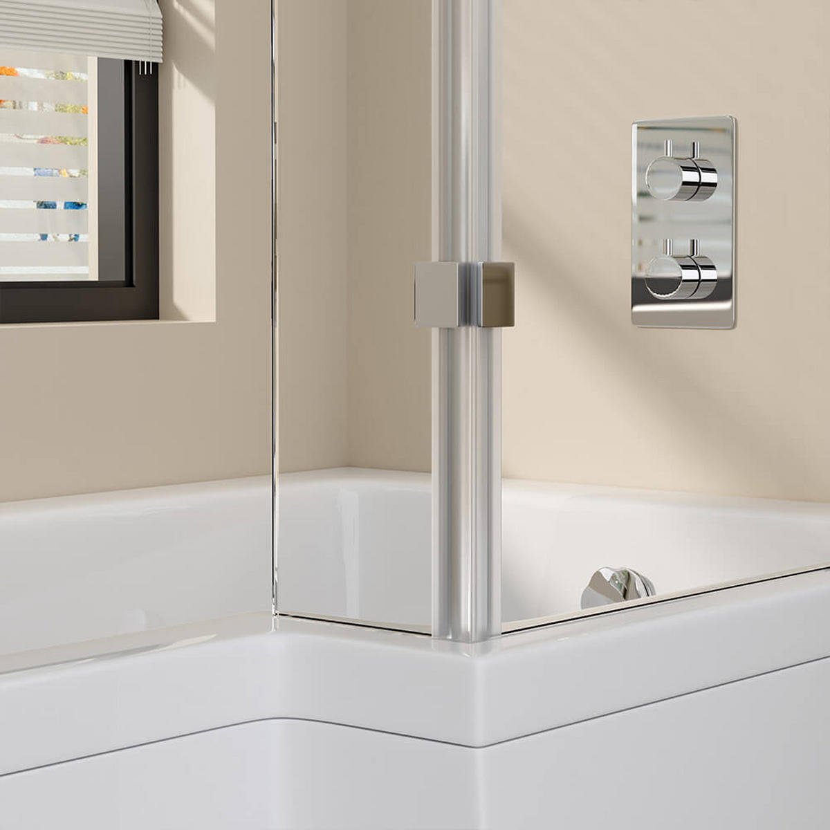 DUSCHBADEWANNE ELARA - 170 x 85 cm Links - Weiß, Keramik (170/53/85cm) - Home Deluxe