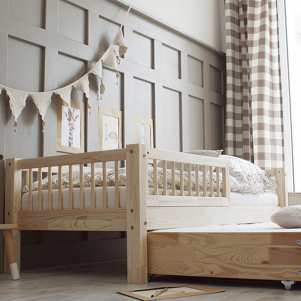 POSTEL 90/190 Adèle Přírodní dřevo - hnědá, dřevo (90/190cm) - Petits-meubles