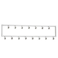 WANDGARDEROBE Metall Silber Modern 80x20x4 cm - Silberfarben, Metall (80/20/4cm) - KADIMA DESIGN
