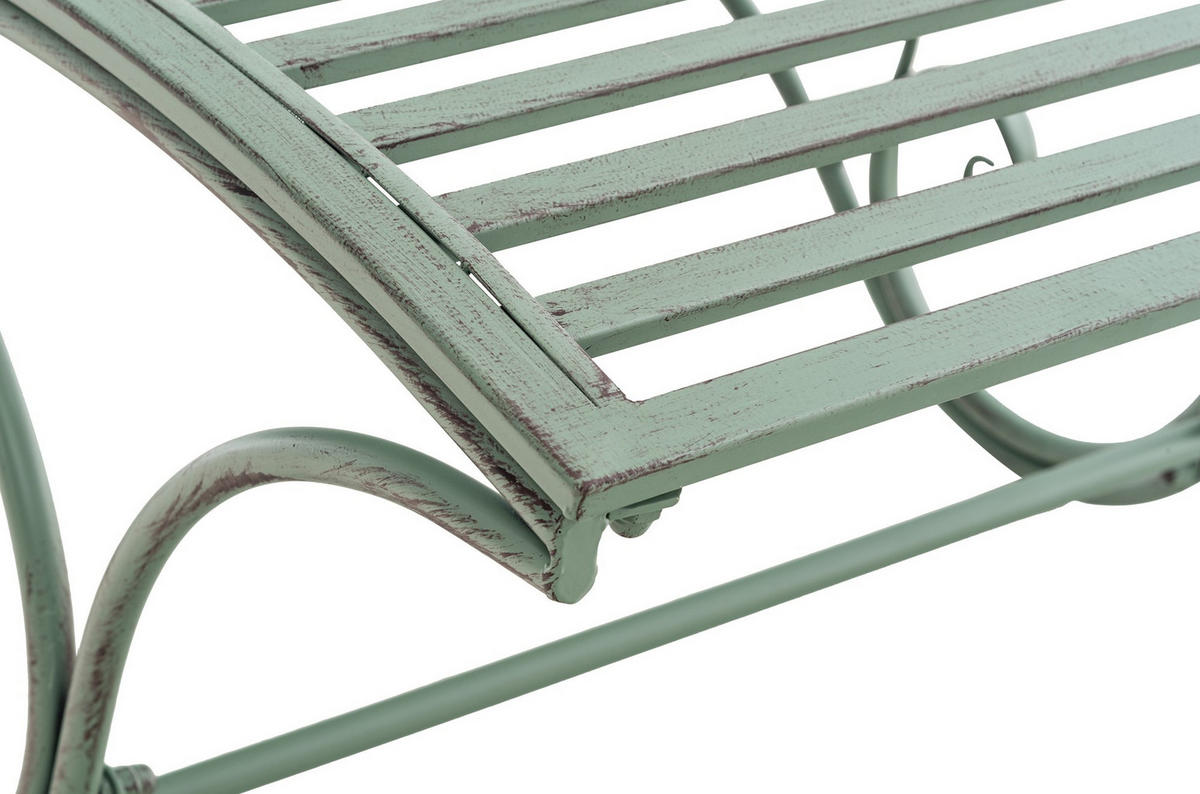GARTENLIEGE Senta Antik 58x140x101cm Metall Antik-Grün Sonnenliege - Grün, Metall (58/101/140cm) - DELUKE