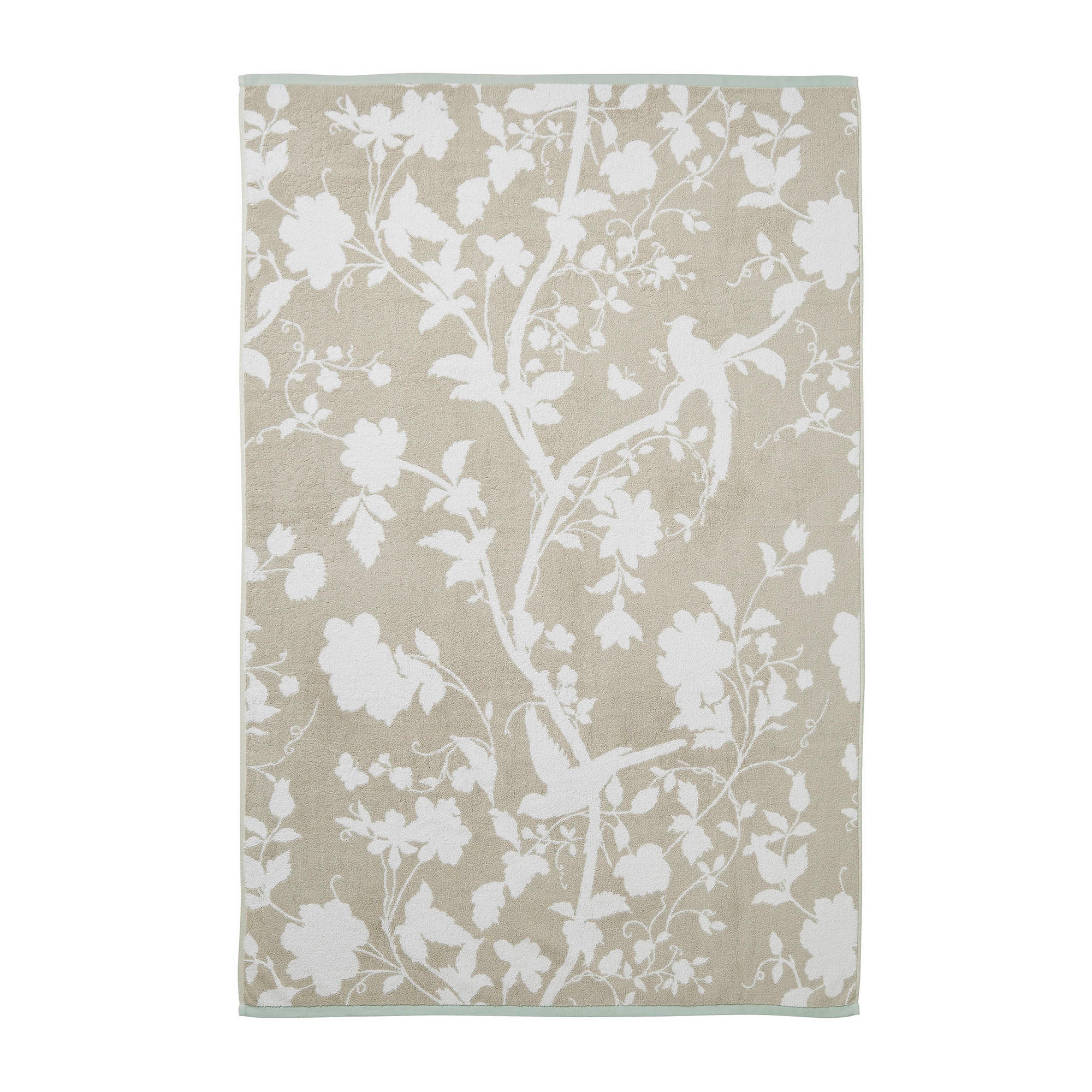 BADETUCH Oriental Garden Taubengrau - Beige/Weiß, Textil (150/100cm) - LAURA ASHLEY