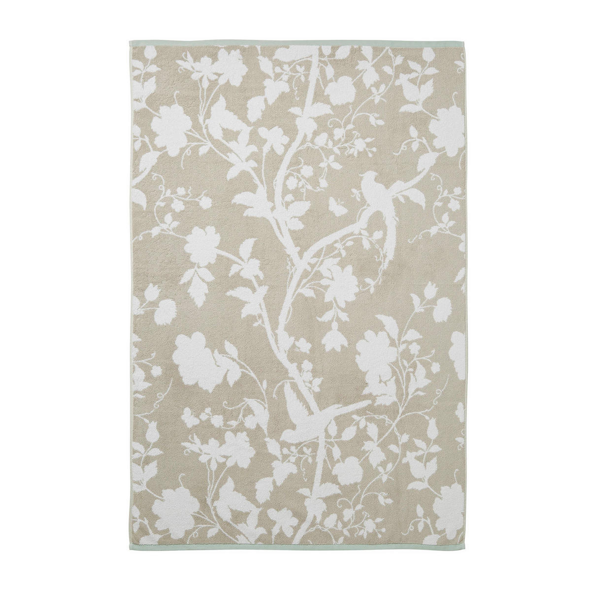 BADETUCH Oriental Garden Taubengrau - Beige/Weiß, Textil (150/100cm) - LAURA ASHLEY