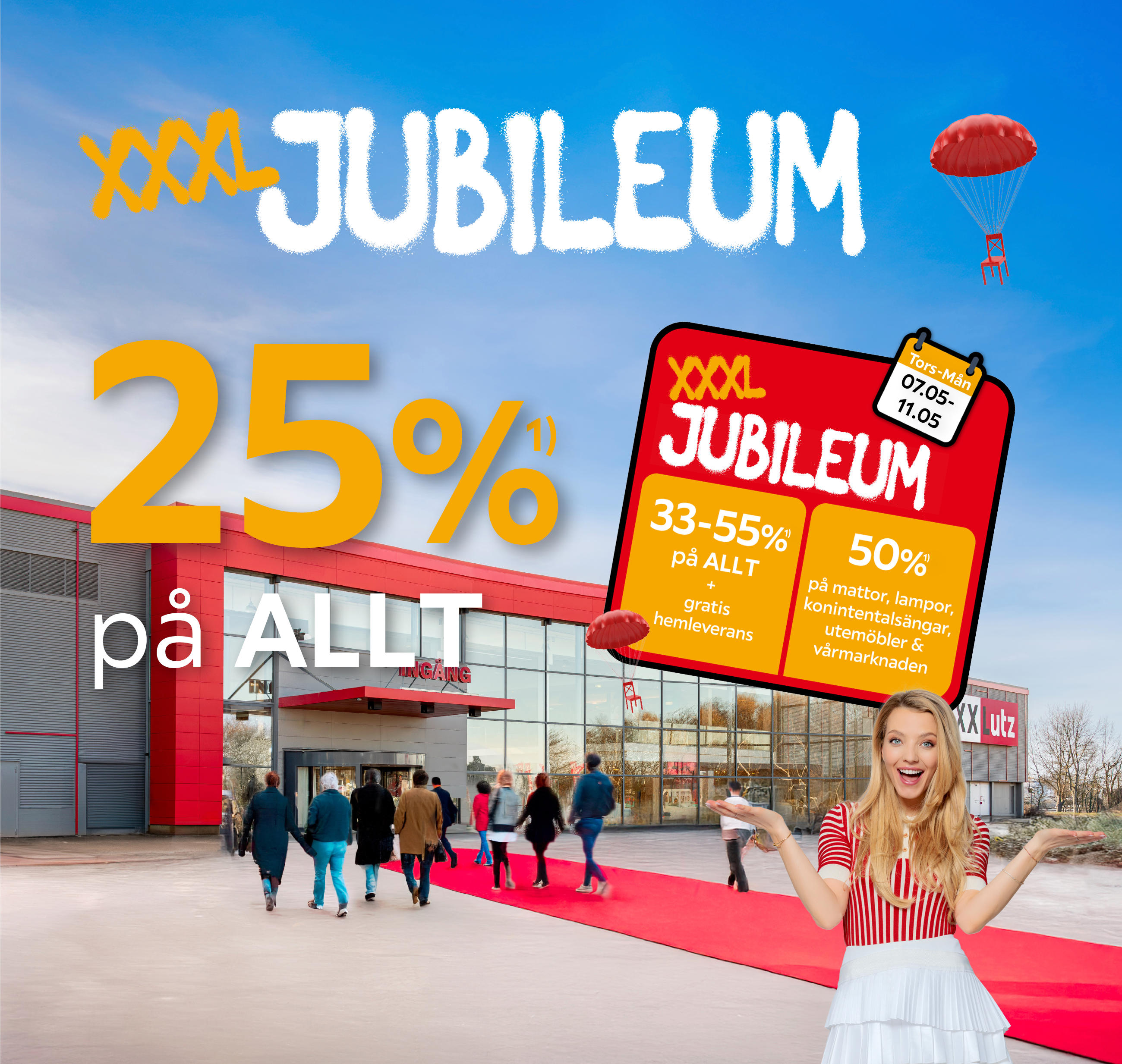 25%¹⁾ på ALLT