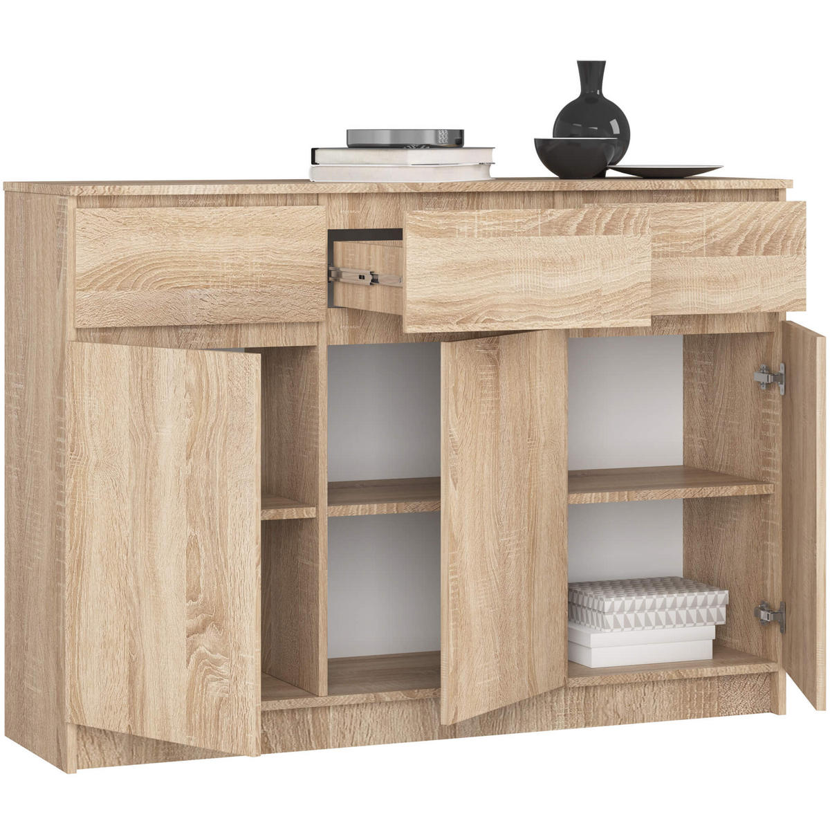 KOMMODE Eiche Sonoma 99/138/40 - Sonoma Eiche, Holzwerkstoff (138/99/40cm) - RAUMHIRSCH FURNITURE