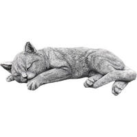 STEINFIGUR gross Katze schlafend - Grau, Stein (38/10/20cm) - stoneandstyle