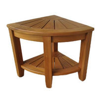 GARTENTISCH Nico Eck-Terrassentisch - Braun, Holz (40/40/44cm) - DELUKE