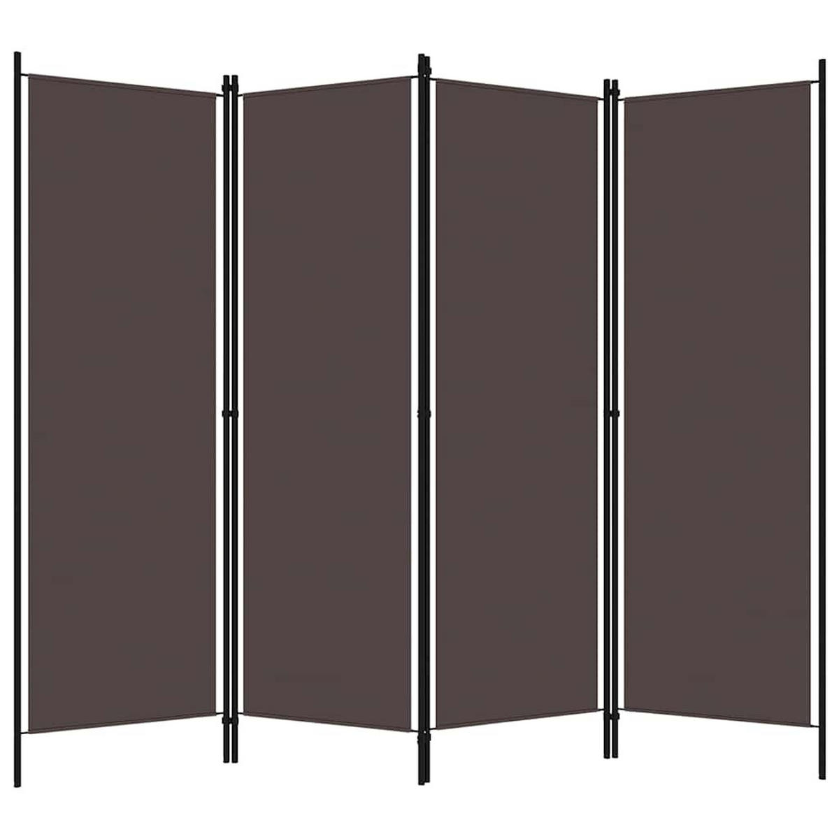 RAUMETEILER 4-teilig Braun 200/180 Cm - Braun, Textil (180/0.1/200cm) - vidaXL