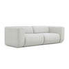 3-SITZER SOFA Strukturstoff Stoff Beige - Beige/Schwarz, Kunststoff/Textil (228/70/89cm) - Makamii
