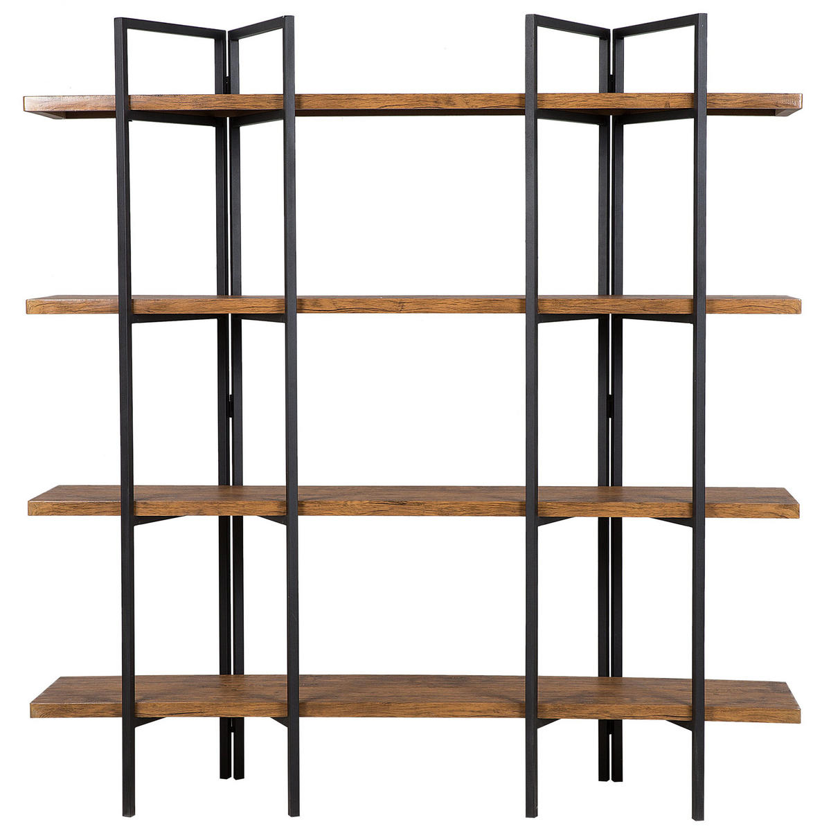 BOKHYLLA 4 fack Compton - Mörkbrun, Träbaserade material (160/165/36cm) - Beliani