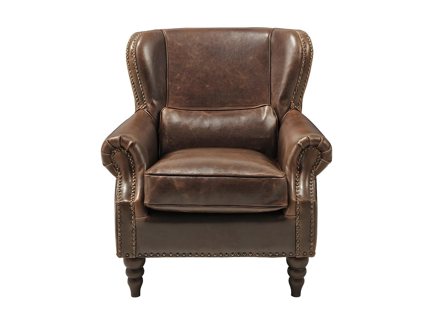 SESSEL mit gerader Rückenlehne - 1 Person - Leder - Schokoladenbraun - Braun, Leder (80/85/90cm) - Vente-Unique