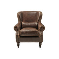 SESSEL mit gerader Rückenlehne - 1 Person - Leder - Schokoladenbraun - Braun, Leder (80/85/90cm) - Vente-Unique