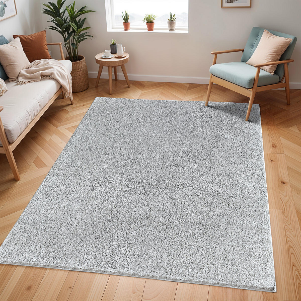 HOCHFLORTEPPICH 160/213 cm Grau - Hellgrau, Naturmaterialien/Kunststoff (160/213cm) - LIVABLISS
