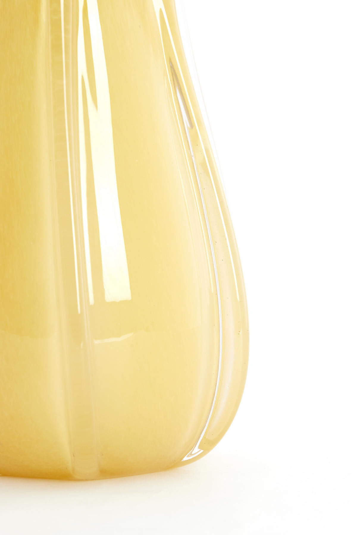 VAZE Evina Weiß 18.5/18.5/39 cm - Weiß, Glas (39cm) - Light & Living