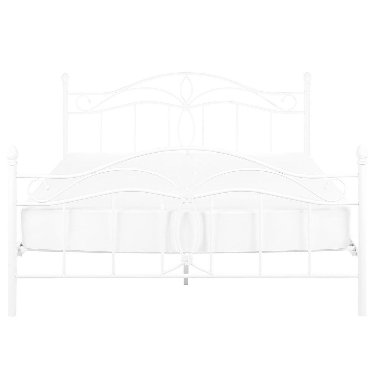 METALLBETT 160/200cm Weiß Antlia - Weiß, Metall (160/200cm) - Beliani