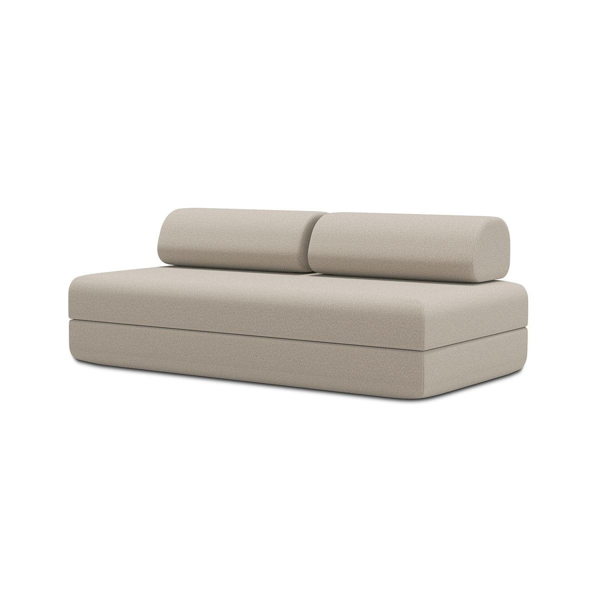 Kimo 2-3-Sitzer-Schlafsofa Beige 95x70.5x190 cm