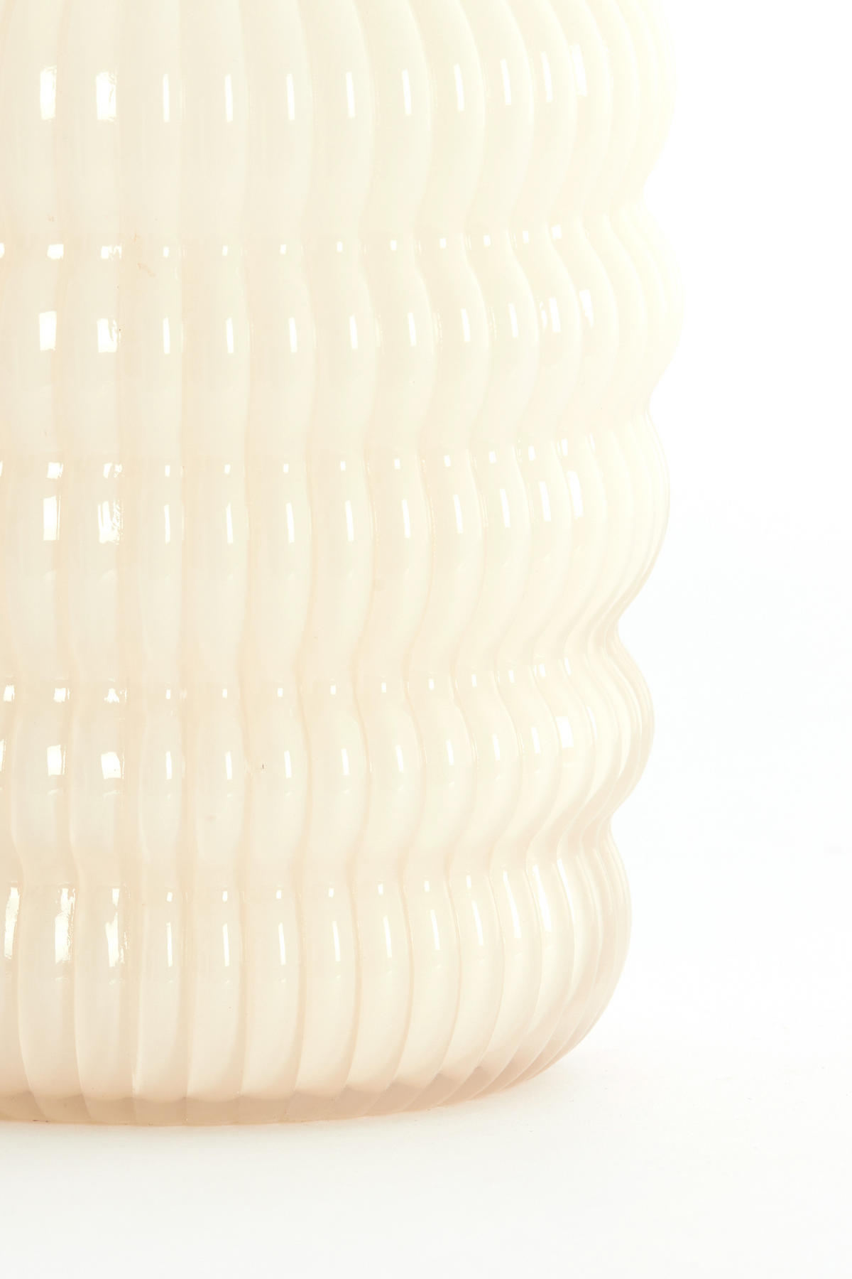 VAZE Lunette Weiß 15.5/15.5/30 cm - Weiß, Glas (30cm) - Light & Living