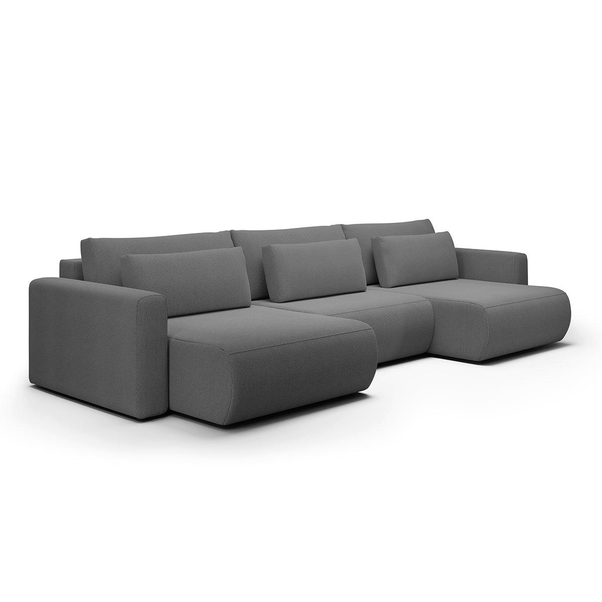 Petits-meubles Panoramasofa Grau 340x82x149 cm