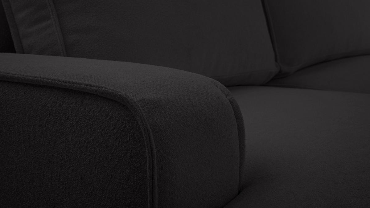 ECKSOFA L Form Ablia Schwarzes 267/168/87 cm mit Schlaffunktion L - Schwarz, Kunststoff/Textil (168/267cm) - AX Living