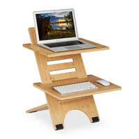 STEHSCHREIBTISCH-AUFSATZ - Hellbraun, Holz (61/47/61cm) - Relaxdays