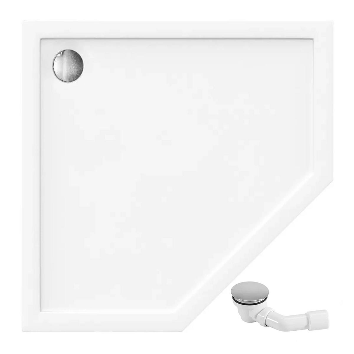 DUSCHKABINE Rea Diamond Brush Gold 90x90 mit Duschwanne Diamond - Goldfarben, Glas (90/90/195cm) - REA