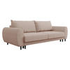 SCHLAFSOFA Sonia - Beige/Schwarz, Holz/Textil (251/76/95cm) - MIRJAN24