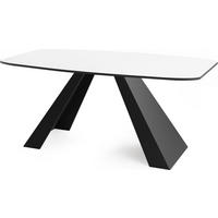 ESSTISCH Monte rechteckig ausziehbar, Weiß 160-200/80/76 cm - Schwarz/Weiß, Holzwerkstoff/Metall (160/80/76cm) - WFL GROUP