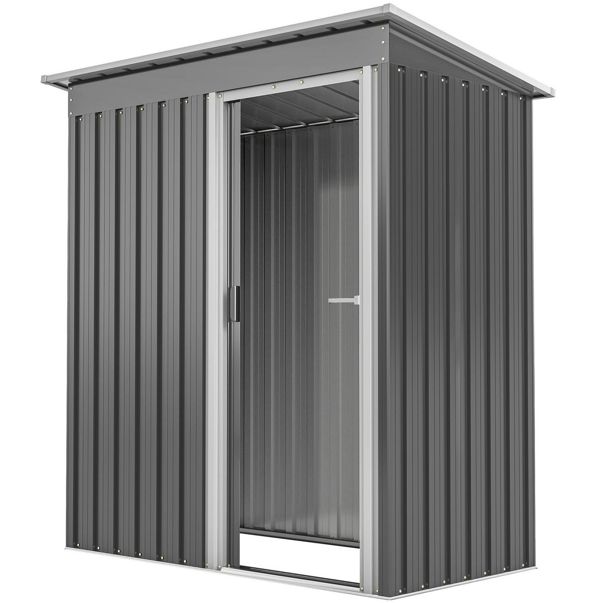 GARTENHAUS Grau 1 Stück - Grau, Kunststoff/Metall (89/182/163cm) - GiPP