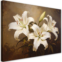 LEINWANDBILD Blumen 60x40cm - Braun, Textil (60/40cm) - Feeby