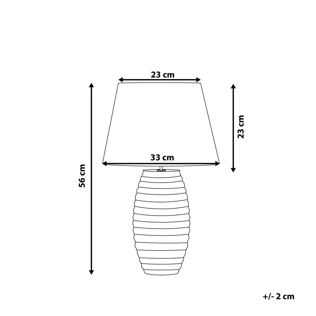 TISCHLAMPE Ebro 33/33/56 cm - Goldfarben, Keramik (33/33/56cm) - Beliani