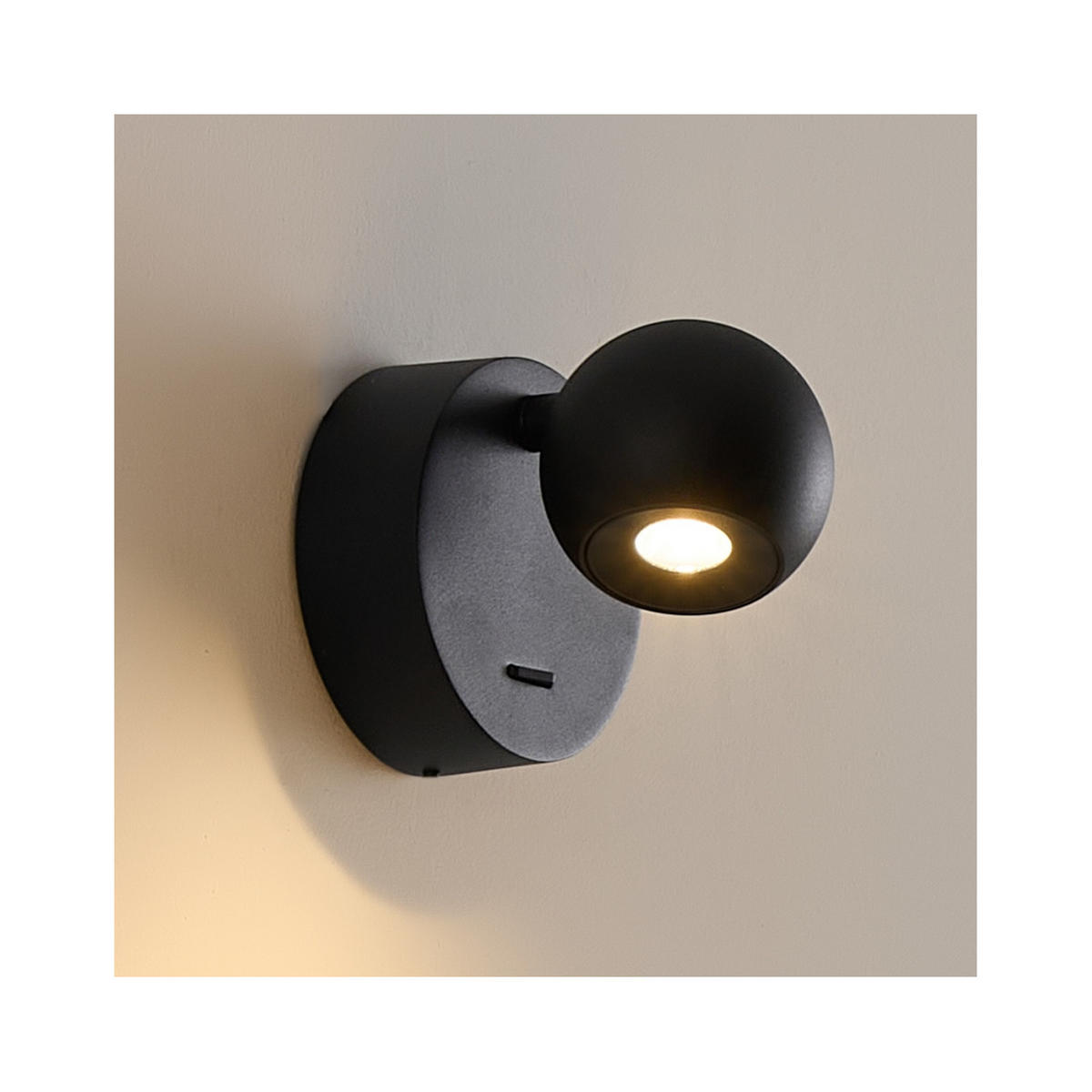WANDLEUCHTE Loën, Schwarz, 10.1cm - Schwarz, Metall (9/10.1/10.1cm) - KOSILUM