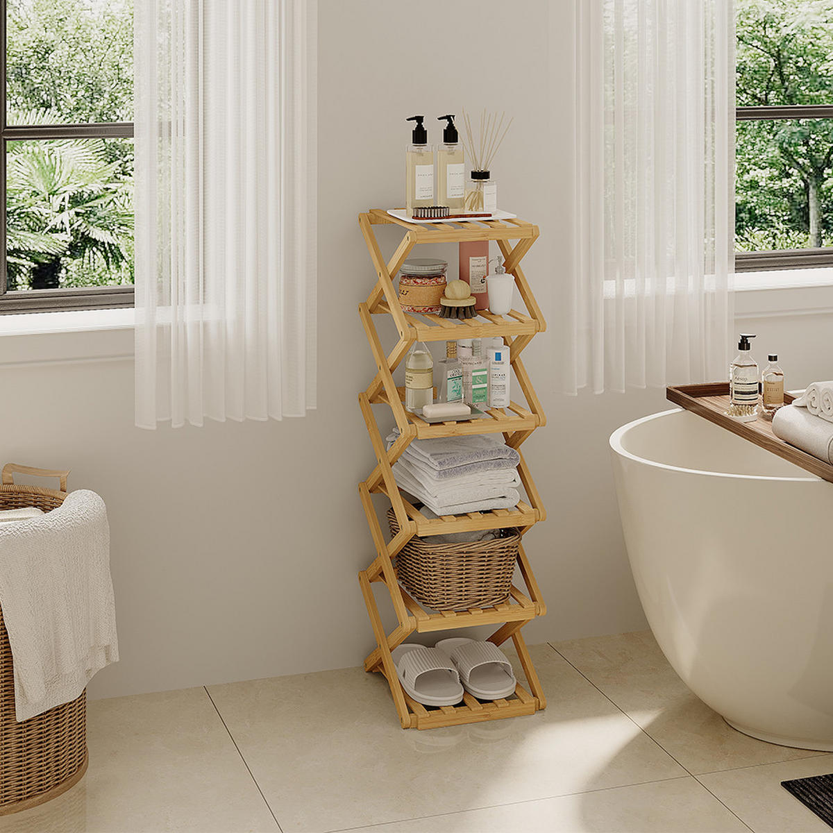 BOTNÍK Ziggy Bambus - zelená barva, kompozitní dřevo (26/83.5/26.5cm) - Vicco