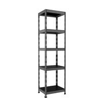 OUTDOORREGAL Metall Grau, 180x50x38 5B. - Grau, Metall (50/180/38cm) - AR Shelving