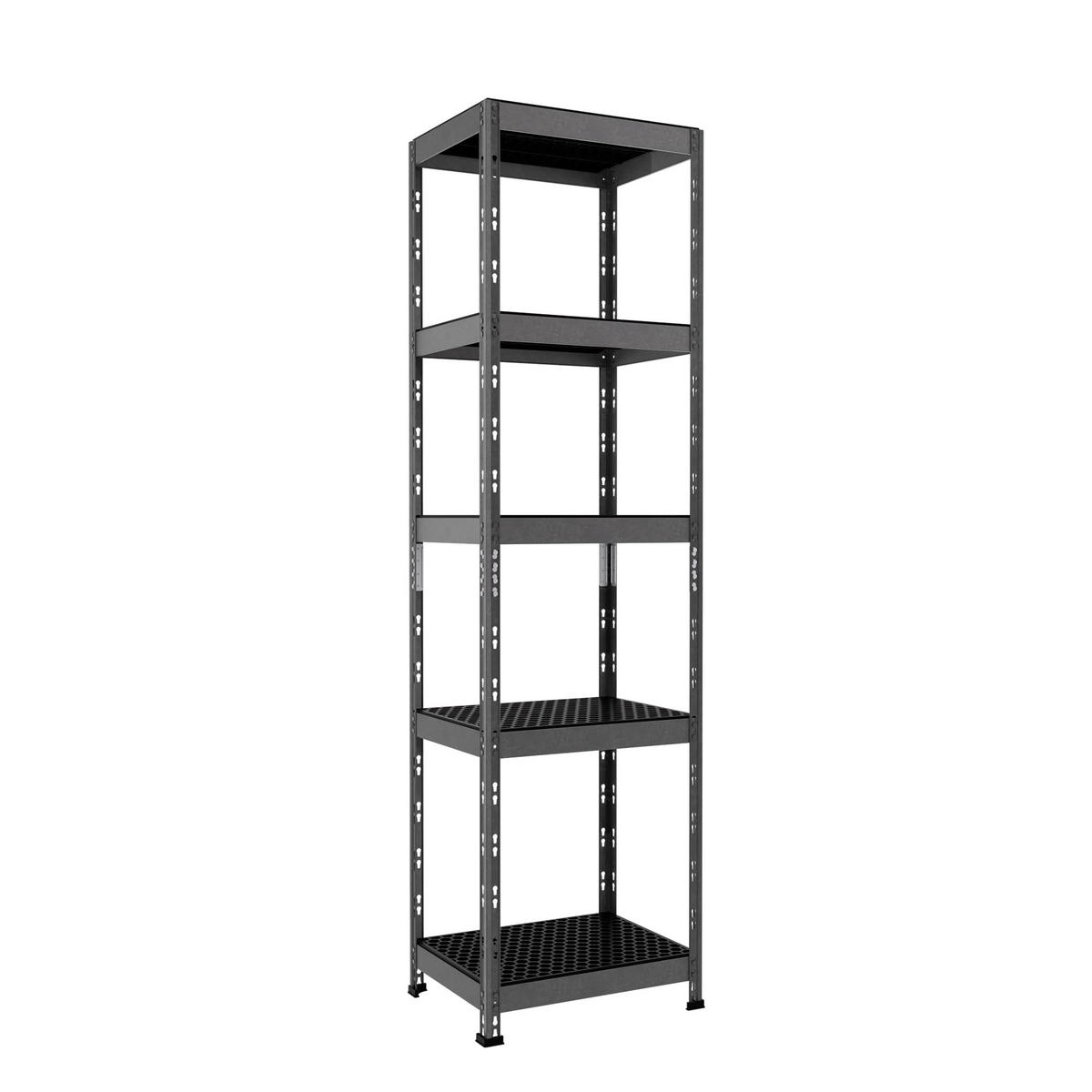OUTDOORREGAL Metall Grau, 180x50x38 5B. - Grau, Metall (50/180/38cm) - AR Shelving