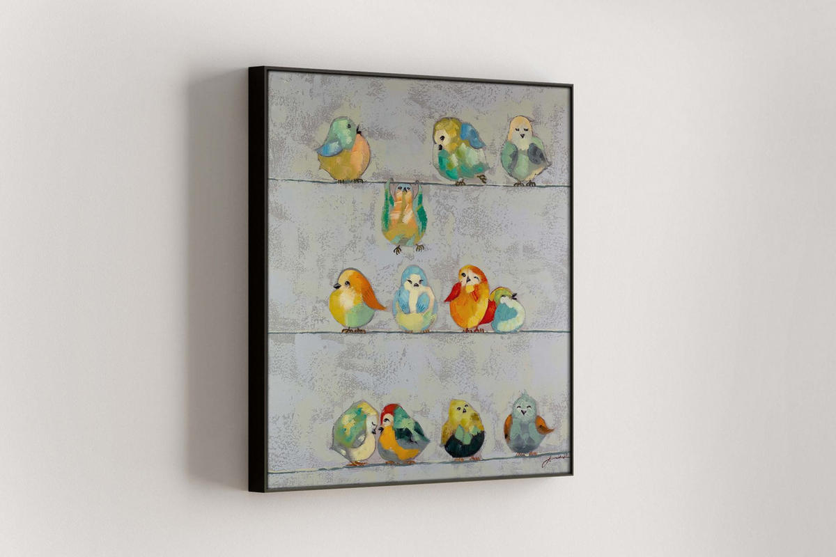 OLEJOMALBA 80/80 cm, Zvířata - šedá, dřevo/textil (80/80cm) - KUNSTLOFT