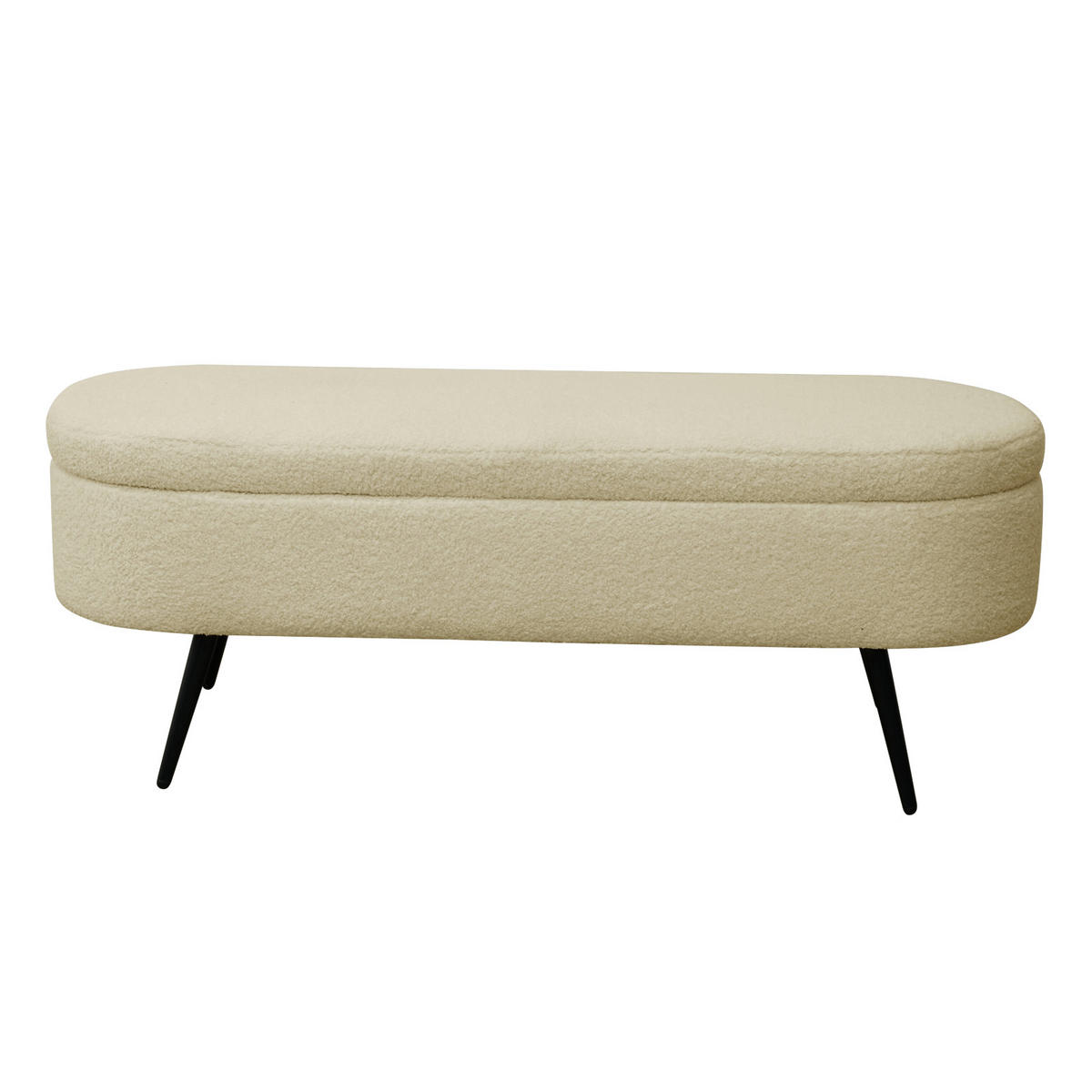SITZBANK IVY mit Teddystoff - Beige, Textil (118/45/40cm) - SVITA