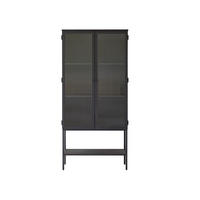 VITRINENSCHRANK Antonin Schwarz aus Metall - Schwarz, Metall (80/170/37cm) - Tikamoon