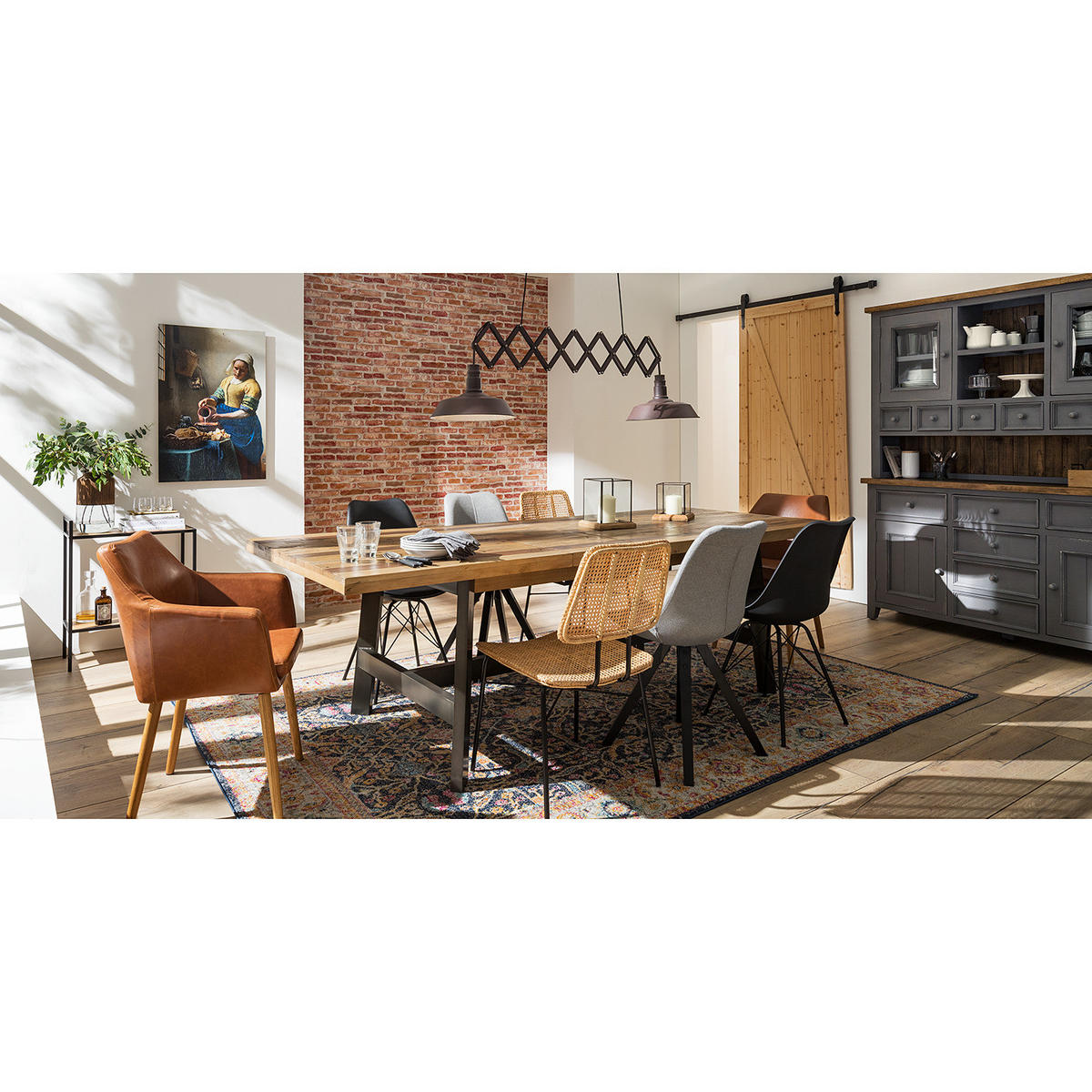POLSTERSTUHL-SET - Schwarz/Grau, Holz/Textil (49/85/55cm) - home24
