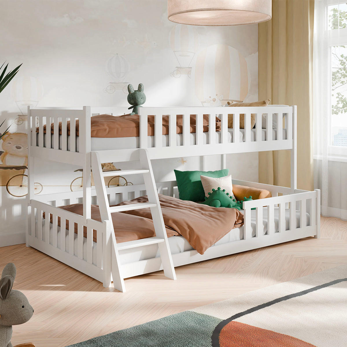 ETAGENBETT 120/200 Léane Weiß - Weiß, Holz (120/200cm) - Petits-meubles