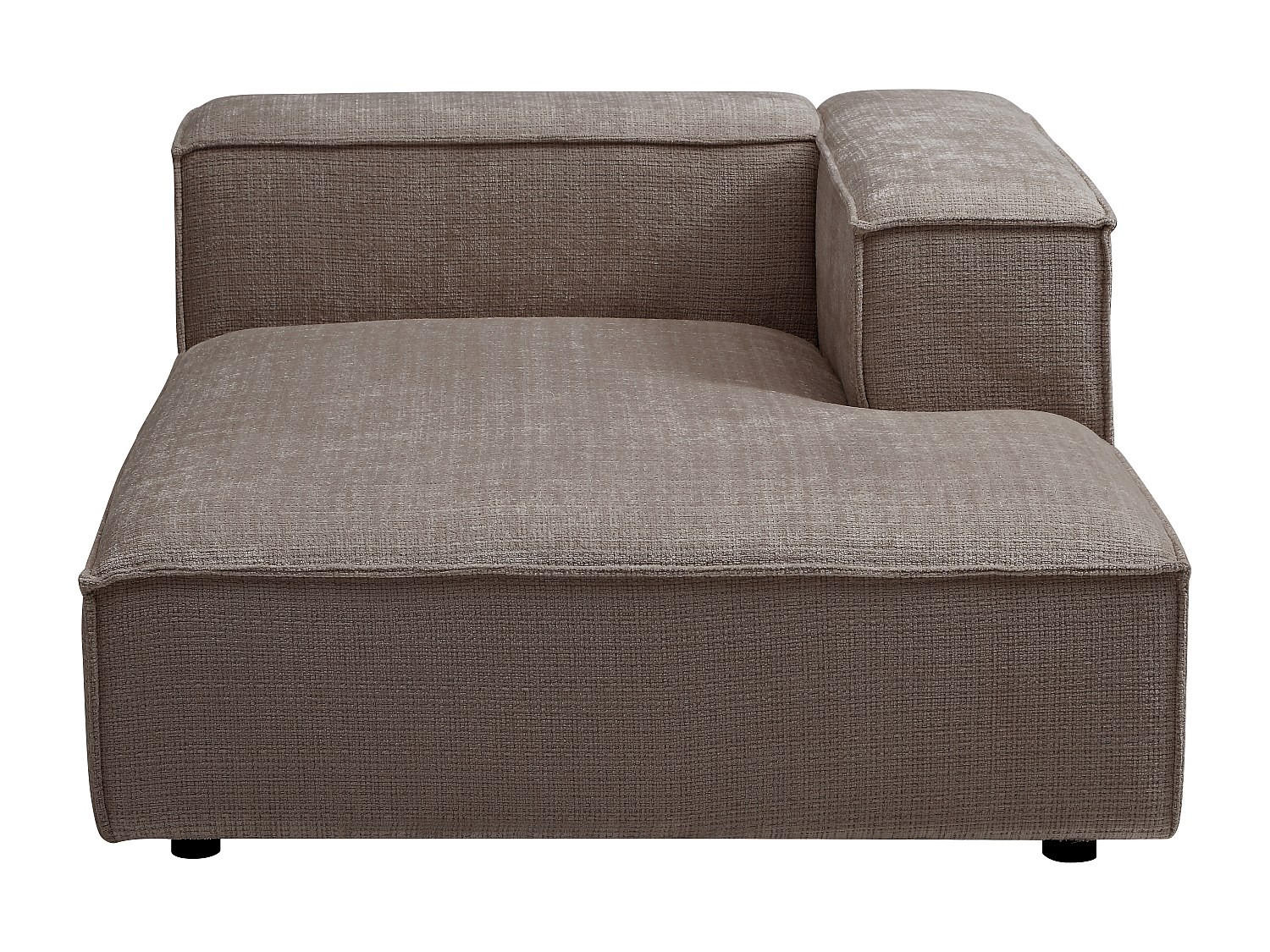 RECAMIERE ohne Schlaffunktion - 1 Person - stoff - taupe Ruzolo - Taupe, Textil (120/67/169cm) - Vente-Unique