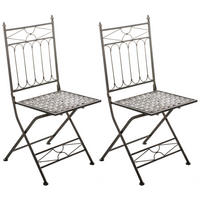 KLAPPSTUHL Asiri - 2er Set - bronze - Braun, Metall (40/43/95cm) - TPFLiving