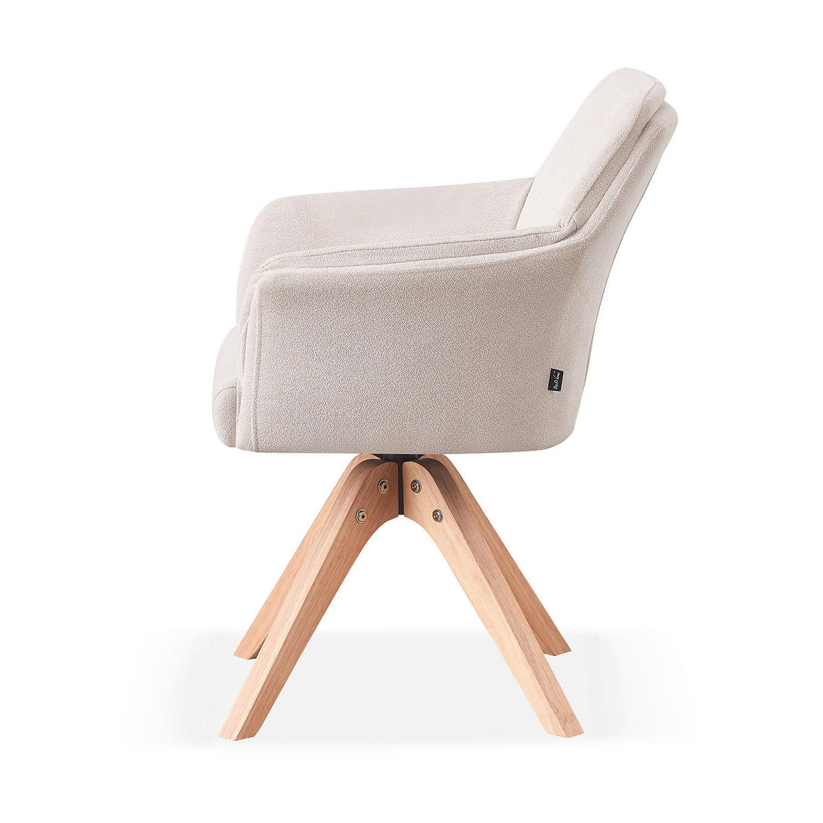 ARMLEHNSTUHL DAISY Creme - Creme, Holz/Textil (63/83/64cm) - B&D Home