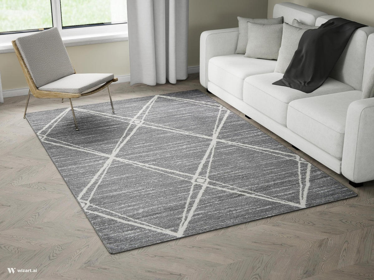 HEATSET-TEPPICH Firenze Dunkelgrau/Creme 200x290 cm - Multicolor, Textil (200/290cm) - Vercai Rugs