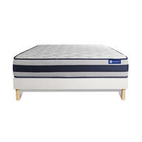 BETT Actimemo ergo Memory-Schaum 130 x 220 cm h3 - Kit Bettgestell Weiß - Beige/Weiß, Karton/Holz (130/220cm) - ACTISOM