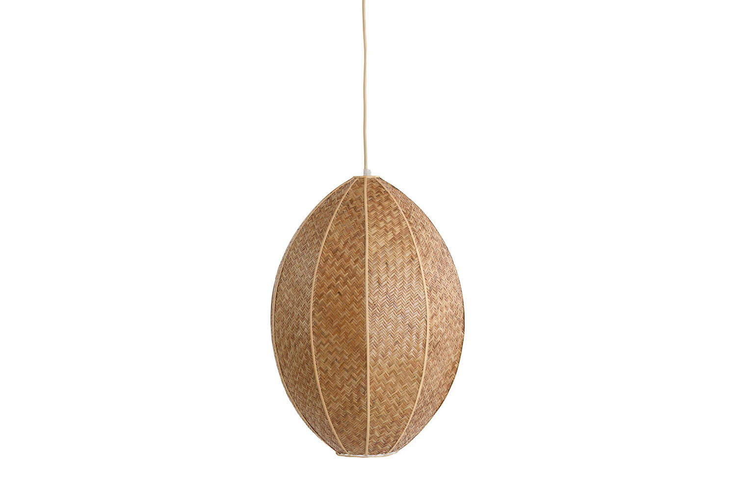 HÄNGELEUCHTE MILATOS Ø38x51 cm, Braun, Holz - Braun, Holz (38/38/51cm) - Light & Living