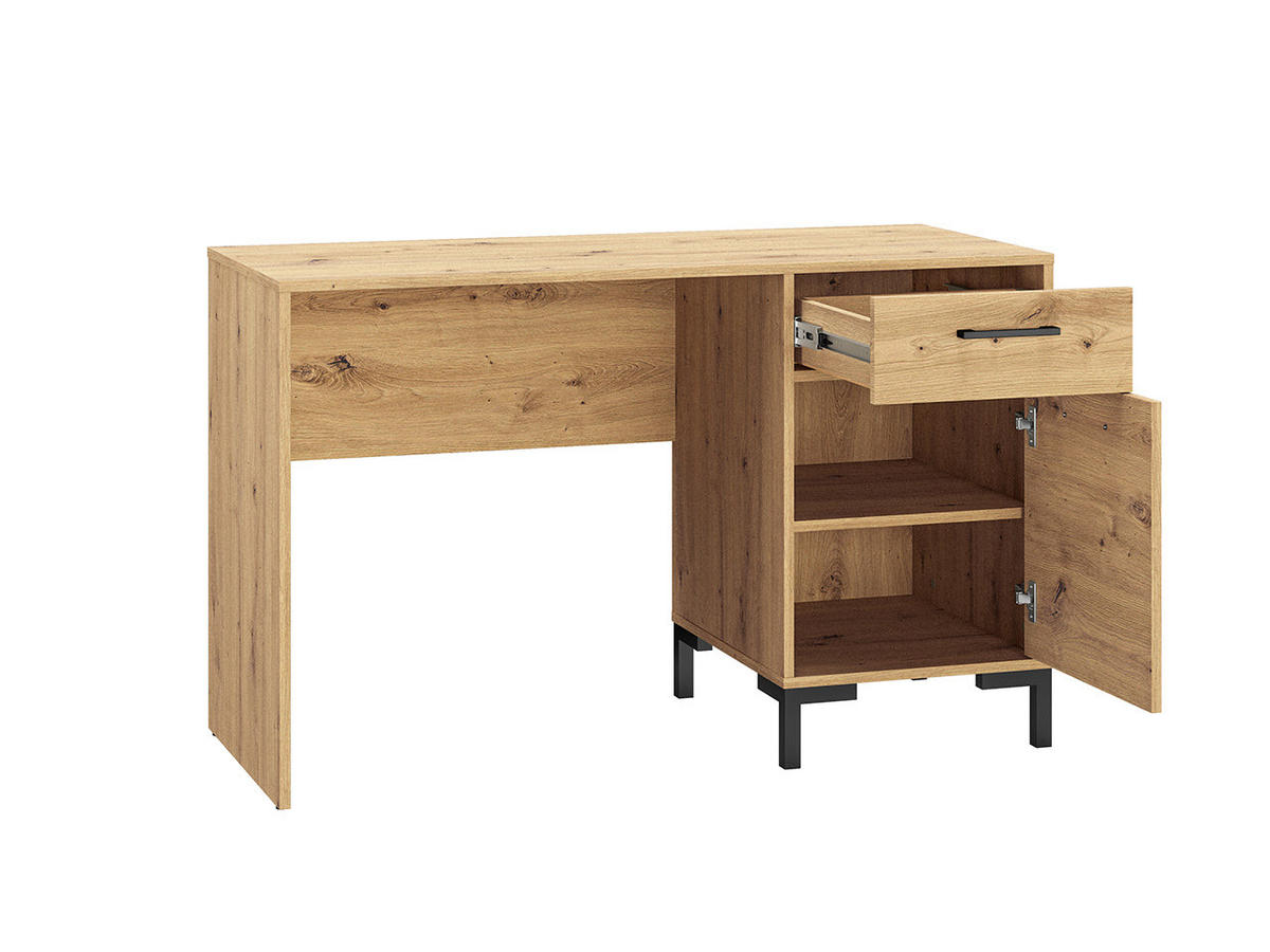 SCHREIBTISCH – 51 x 120 cm – Nevio – Eichefarben - Eichefarben, Holzwerkstoff (51/120/75cm) - hi-markt