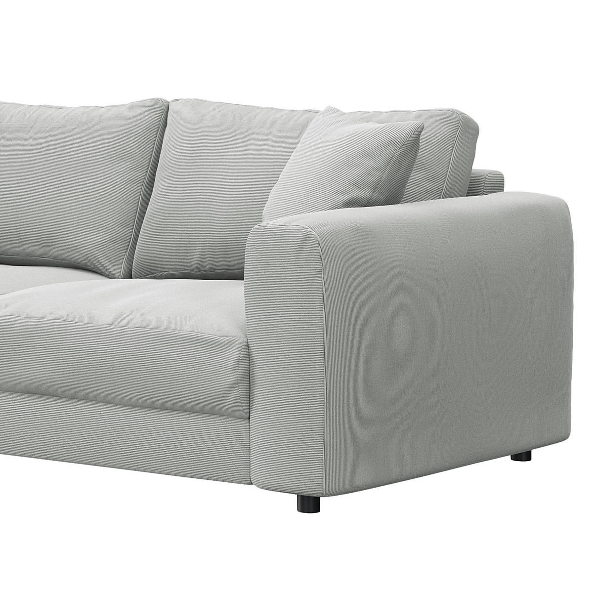 2,5-SITZER SOFA - Schwarz/Grau, Kunststoff/Textil (189/79/106cm) - home24