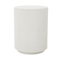 BEISTELLTISCH AUCKLAND rund aus Beton 35 x 35 x 46 cm - Creme, Naturmaterialien (35/35/46cm) - Elementi