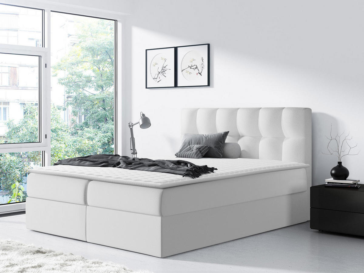 BOXBETT Rico - Weiß, Holz/Textil (200/200cm) - MIRJAN24
